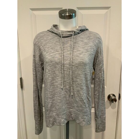 Athleta Tops - Athleta Heathered Gray Hoodie W/ Thumb Holes, Size XS (US)